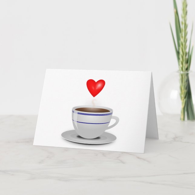 Cartão Eu te amo um latte (Frente)