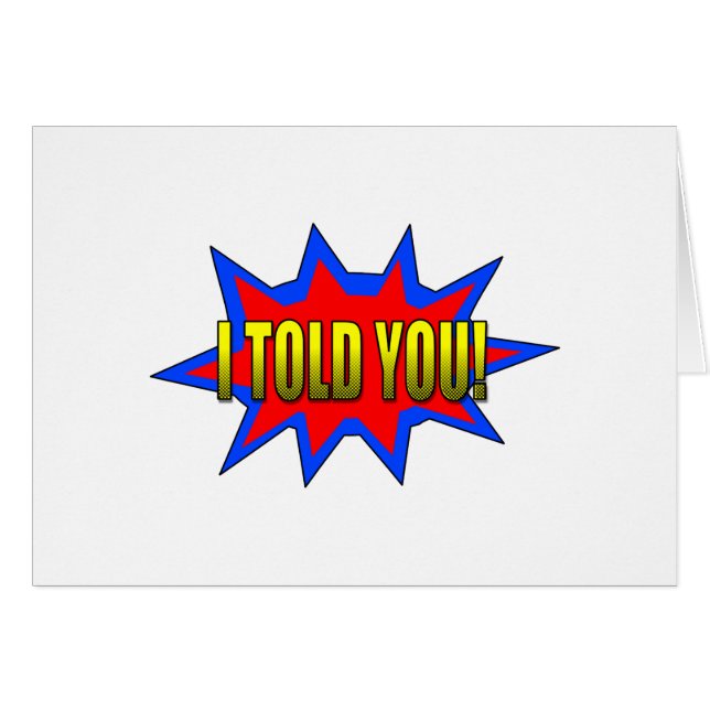 Cartão Eu Te Disse (Frente Horizontal)