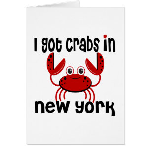 Cartão Eu tenho caranguejos em NY