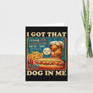 Cartão Eu Tenho Esse Cachorro Em Mim Funny Hotdogs Combo 