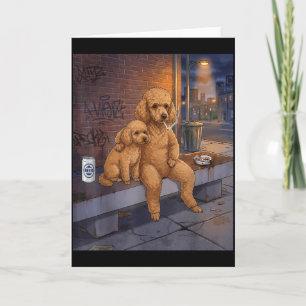 Cartão Eu Tenho Esse Cachorro Em Mim Funny Poodle Fumando