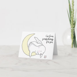 Cartão Eu tenho procurado por você, Bunny on Moon
