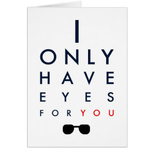 Cartão Eu tenho somente os olhos para você