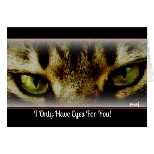 Cartão "Eu tenho somente os olhos para você" todo o (Frente Horizontal)