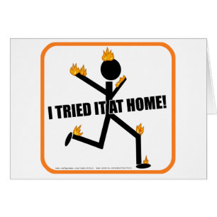 Cartão Eu tentei-o em casa!