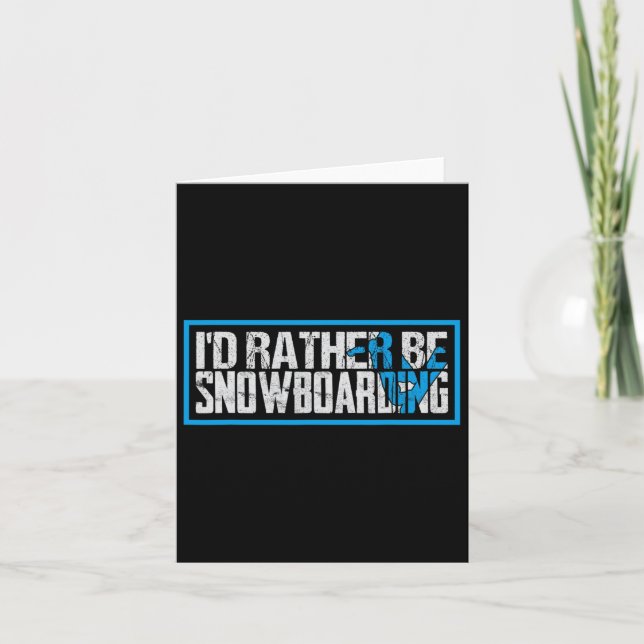 Cartão Eu Tinha Preferencialmente De Snowboard Extreme No (Frente)