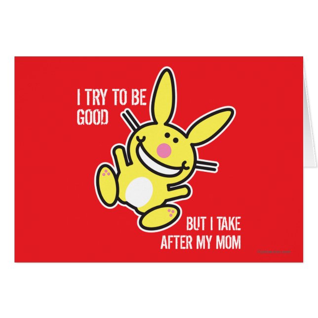 Cartão Eu tomo após minha mamã (Frente Horizontal)