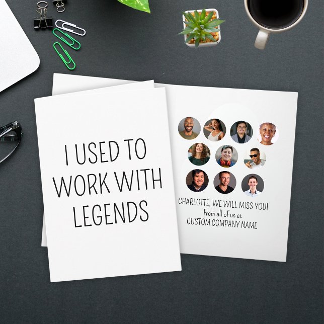 Cartão Eu Trabalhava Com Legendas 10 Foto De Colega De Tr (I Used To Work With Legends 10 Coworker Photo Card
)