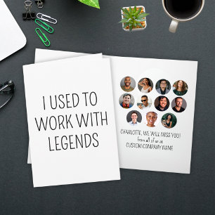 Cartão Eu Trabalhava Com Legendas 11 Foto De Colega