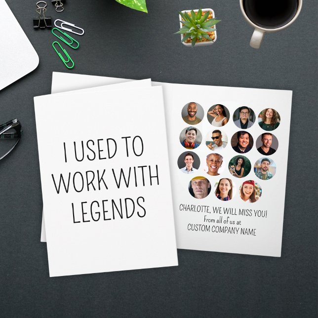 Cartão Eu Trabalhava Com Legendas 15 Foto De Colega De Tr (I Used To Work With Legends 15 Coworker Photo Card
)