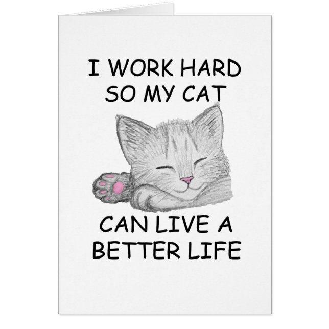 Cartão Eu trabalho Duro (Frente)