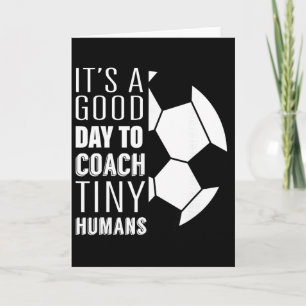 Cartão Eu Treino Humanos Minúsculos Treinador de Futebol