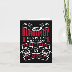 Cartão Eu Uso Burgundy Para Alguém Conscientização de Ane