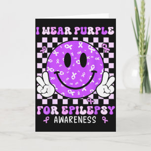 Cartão Eu Uso Roxo Para Conscientização Sobre Epilepsia R