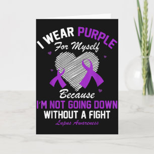 Cartão Eu Uso Roxo Para Mim Lupus Conscientização Coração