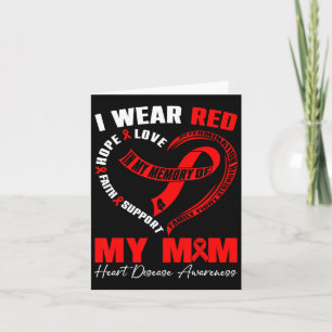 Cartão Eu Uso Vermelho Em Memória Da Minha Mãe Doença Car