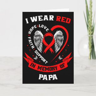 Cartão Eu Uso Vermelho Em Memória Do Meu Papai Conscienti