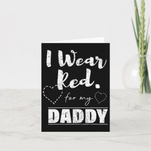 Cartão Eu Uso Vermelho Para Minha Camiseta Do Papai