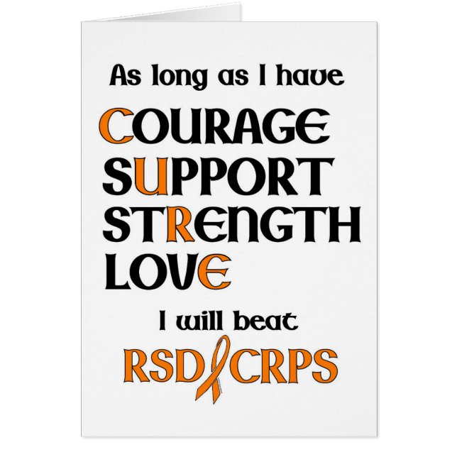Cartão Eu vencerei RSD/CRPS (Frente)