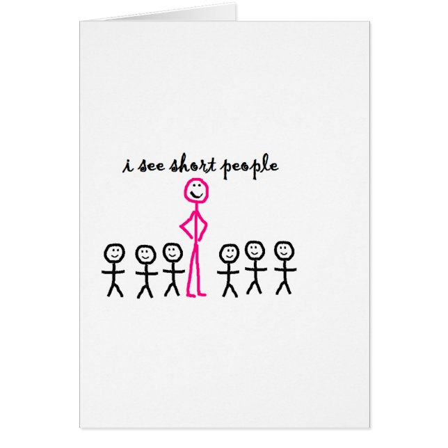 Cartão Eu ver pessoas curtas (Frente)