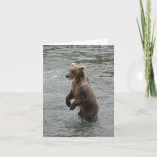Cartão Eu vi você primeiro urso de pé alto