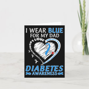 Cartão Eu Visto Azul Para Meu Pai Diabetes Sensibilizar R