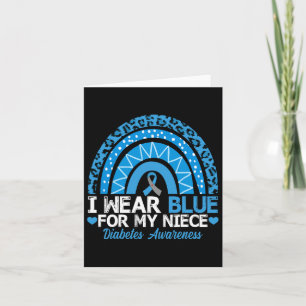 Cartão Eu Visto Azul Para Minha Consciência Da Diabetes T