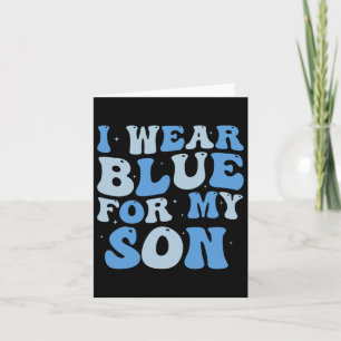 Cartão Eu Visto Azul Para O Meu Filho Autismo Consciência
