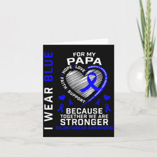 Cartão Eu Visto Azul Para O Meu Papá Colon Cancer Sensibi