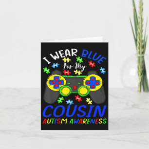 Cartão Eu Visto Azul Para Os Primos Jovens Jogo Autismo A