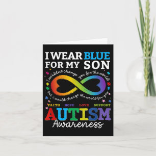 Cartão Eu Visto Blues Para Meu Filho Autismo Consciência