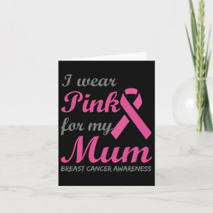 Cartão Eu Visto Cor-De-Rosa Para O Cancer De Fita Da Minh