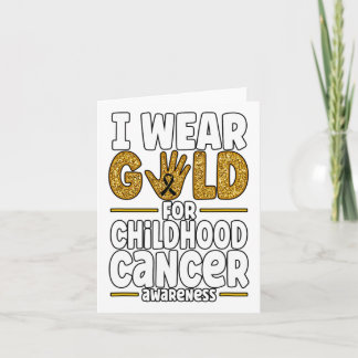 Cartão Eu Visto Dourado Para A Consciência Do Cancer Da I