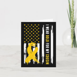 Cartão Eu Visto Dourado para o Cancer de infância do meu 
