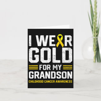 Cartão Eu Visto Dourado para o meu neto Cancer de infânci