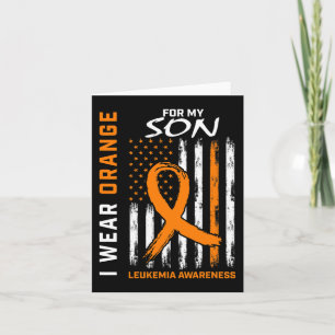Cartão Eu Visto Laranja Para O Meu Filho Leucemia Consciê