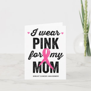 Cartão Eu Visto Rosa Para A Consciência Do Cancer Da Minh
