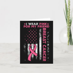 Cartão Eu Visto Rosa Para A Consciência Do Meu Amigo Canc