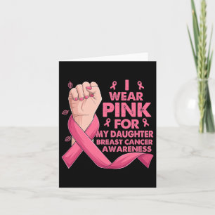 Cartão Eu Visto Rosa Para A Mão Da Minha Filha.