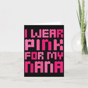 Cartão Eu Visto Rosa Para A Minha Mãe Bloco Nana Construi
