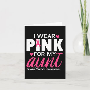 Cartão Eu Visto Rosa Para A Minha Tia Sensibilização Para