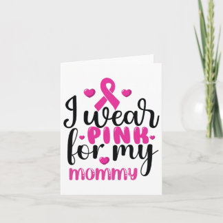 Cartão Eu Visto Rosa Para O Cancer Da Minha Mamãe