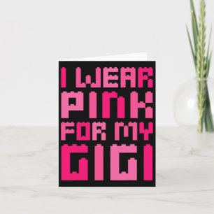 Cartão Eu Visto Rosa Para O Meu Bloco Gigi Construindo Me