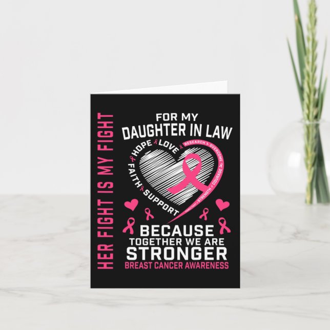 Cartão Eu Visto Rosa Pela Minha Filha Na Lei Do Cancer De (Frente)