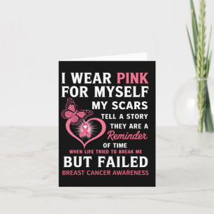Cartão Eu Visto Rosa Por Mim Próprio As Minhas Cicatrizes