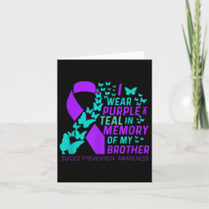 Cartão Eu Visto Roxo E Teal Para O Meu Irmão Suicídio Ant
