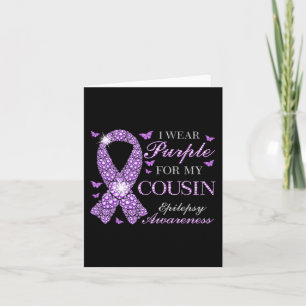 Cartão Eu Visto Roxo Para O Meu Pó De Consciência Da Epil