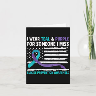 Cartão Eu Visto Roxo Teal Por Alguém Que Sinto Falta De S