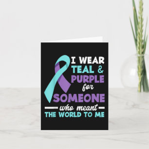 Cartão Eu Visto Teal & Roxo Para Alguém Que Eu Amo Su