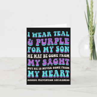 Cartão Eu Visto Teal &amp; Roxo Para O Meu Filho, Evitar 
